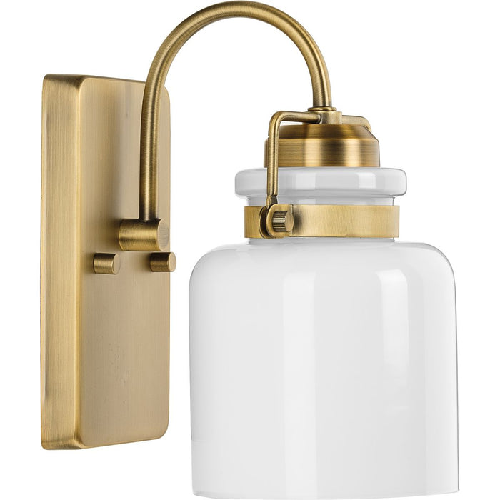 Progress Lighting Fessler Collection One-Light Bath And Vanity Fixture Vintage Brass (P300438-163)