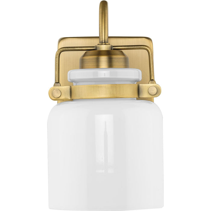 Progress Lighting Fessler Collection One-Light Bath And Vanity Fixture Vintage Brass (P300438-163)