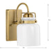 Progress Lighting Fessler Collection One-Light Bath And Vanity Fixture Vintage Brass (P300438-163)