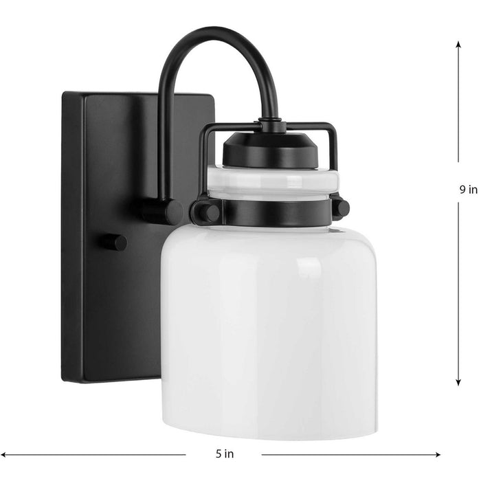 Progress Lighting Fessler Collection One-Light Bath And Vanity Fixture Matte Black (P300438-31M)