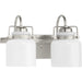 Progress Lighting Fessler Collection Two-Light Bath And Vanity Fixture Brushed Nickel (P300439-009)