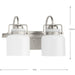 Progress Lighting Fessler Collection Two-Light Bath And Vanity Fixture Brushed Nickel (P300439-009)