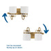 Progress Lighting Fessler Collection Two-Light Bath And Vanity Fixture Vintage Brass (P300439-163)