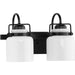 Progress Lighting Fessler Collection Two-Light Bath And Vanity Fixture Matte Black (P300439-31M)