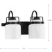 Progress Lighting Fessler Collection Two-Light Bath And Vanity Fixture Matte Black (P300439-31M)