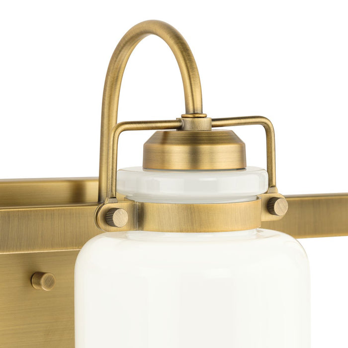 Progress Lighting Fessler Collection Three-Light Bath And Vanity Fixture Vintage Brass (P300440-163)