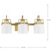 Progress Lighting Fessler Collection Three-Light Bath And Vanity Fixture Vintage Brass (P300440-163)