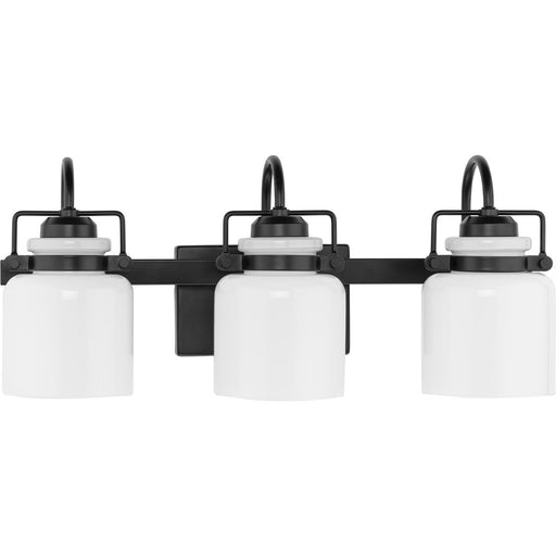 Progress Lighting Fessler Collection Three-Light Bath And Vanity Fixture Matte Black (P300440-31M)