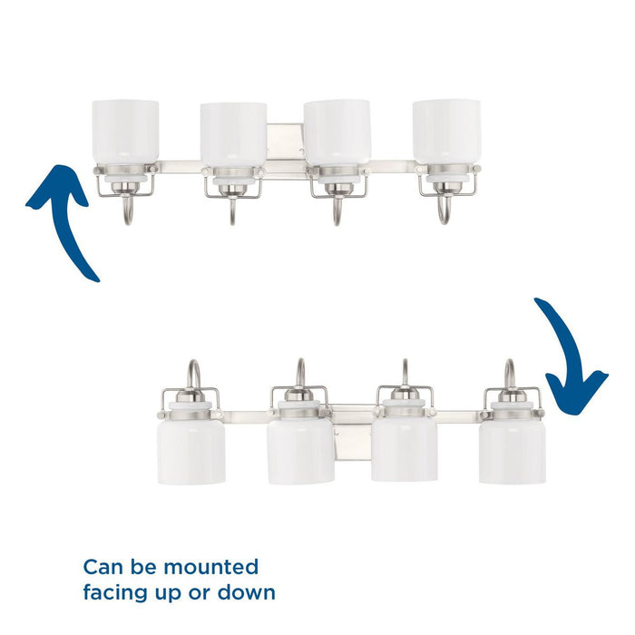 Progress Lighting Fessler Collection Four-Light Bath And Vanity Fixture Brushed Nickel (P300441-009)