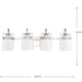 Progress Lighting Fessler Collection Four-Light Bath And Vanity Fixture Brushed Nickel (P300441-009)