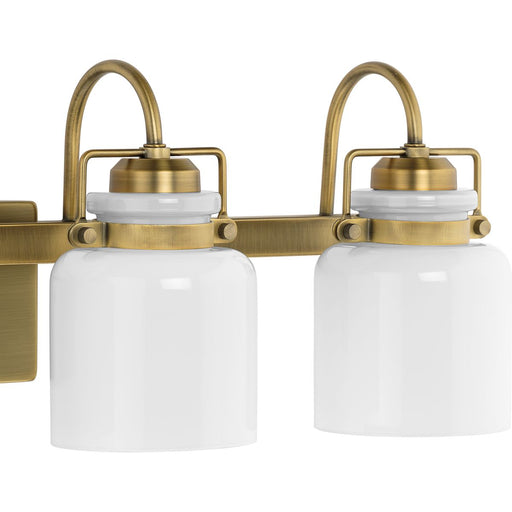 Progress Lighting Fessler Collection Four-Light Bath And Vanity Fixture Vintage Brass (P300441-163)