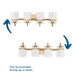 Progress Lighting Fessler Collection Four-Light Bath And Vanity Fixture Vintage Brass (P300441-163)