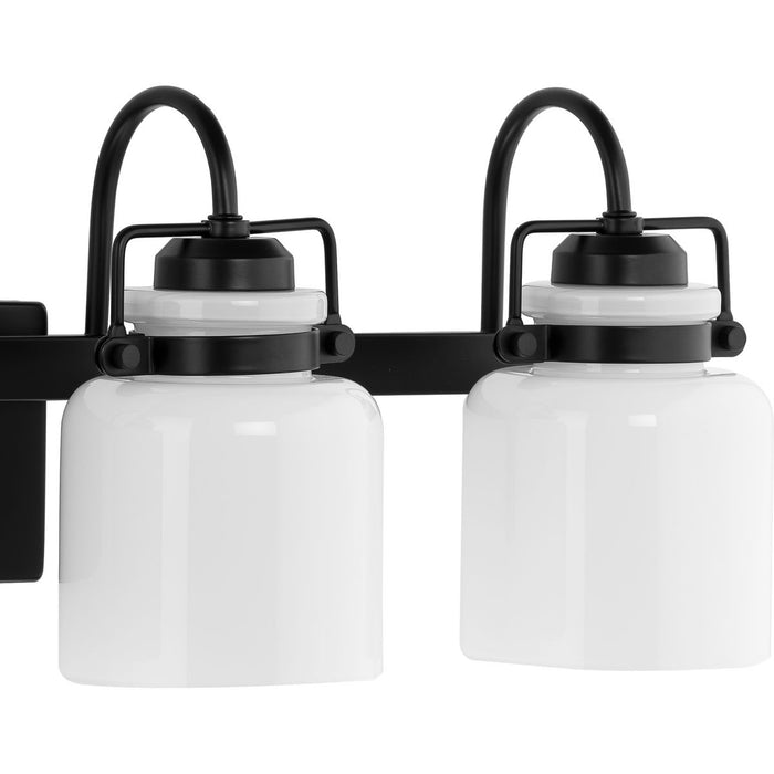 Progress Lighting Fessler Collection Four-Light Bath And Vanity Fixture Matte Black (P300441-31M)