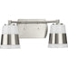 Progress Lighting Haven Collection Two-Light Bath And Vanity Fixture Brushed Nickel (P300443-009)