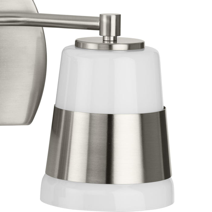 Progress Lighting Haven Collection Two-Light Bath And Vanity Fixture Brushed Nickel (P300443-009)