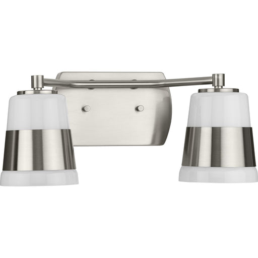 Progress Lighting Haven Collection Two-Light Bath And Vanity Fixture Brushed Nickel (P300443-009)