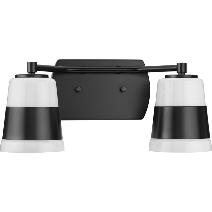 Progress Lighting Haven Collection Two-Light Bath And Vanity Fixture Matte Black (P300443-31M)