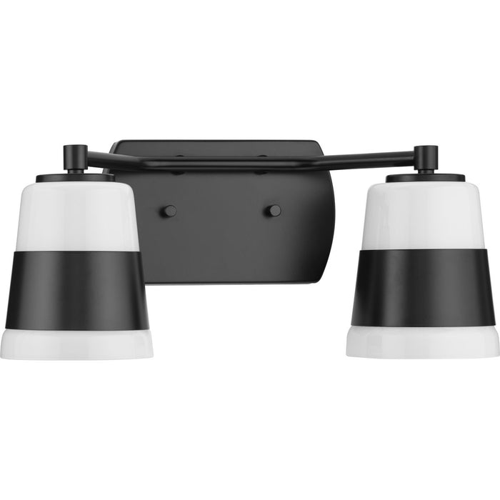 Progress Lighting Haven Collection Two-Light Bath And Vanity Fixture Matte Black (P300443-31M)