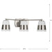 Progress Lighting Haven Collection Three-Light Bath And Vanity Fixture Brushed Nickel (P300444-009)