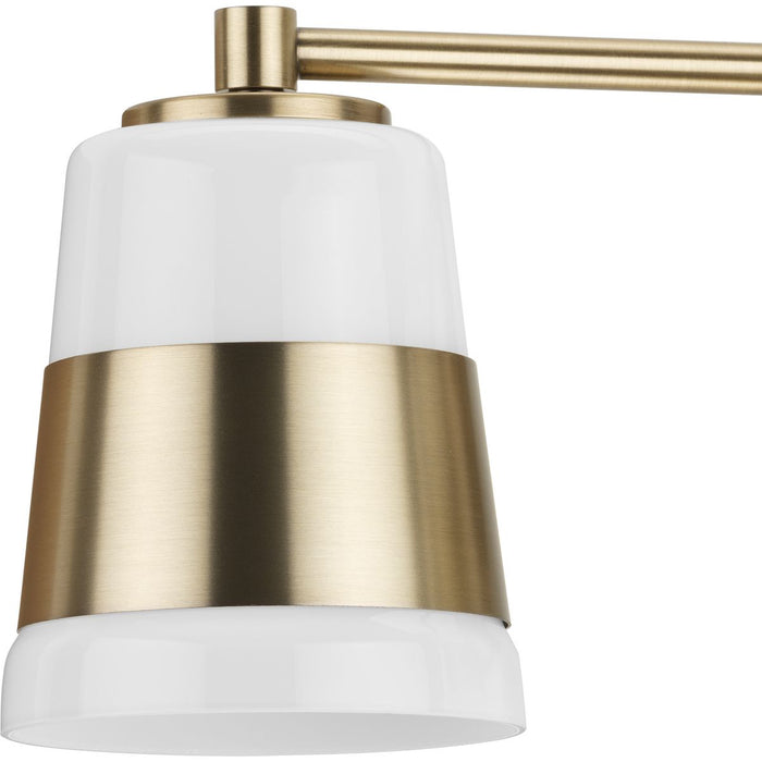 Progress Lighting Haven Collection Three-Light Bath And Vanity Fixture Vintage Brass (P300444-163)