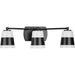 Progress Lighting Haven Collection Three-Light Bath And Vanity Fixture Matte Black (P300444-31M)