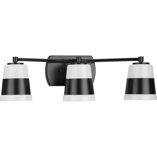 Progress Lighting Haven Collection Three-Light Bath And Vanity Fixture Matte Black (P300444-31M)