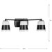 Progress Lighting Haven Collection Three-Light Bath And Vanity Fixture Matte Black (P300444-31M)