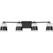 Progress Lighting Haven Collection Four-Light Bath And Vanity Fixture Matte Black (P300445-31M)