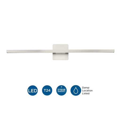 Progress Lighting Phase 5 LED Collection 32 Inch LED Linear Vanity Fixture Brushed Nickel (P300450-009-CS)