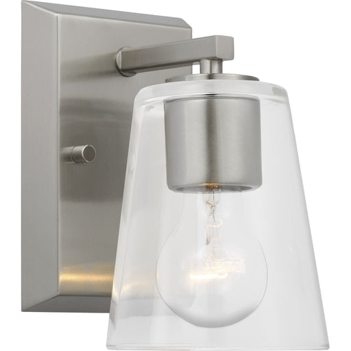 Progress Lighting Vertex Collection One-Light Bath And Vanity Fixture Brushed Nickel (P300457-009)