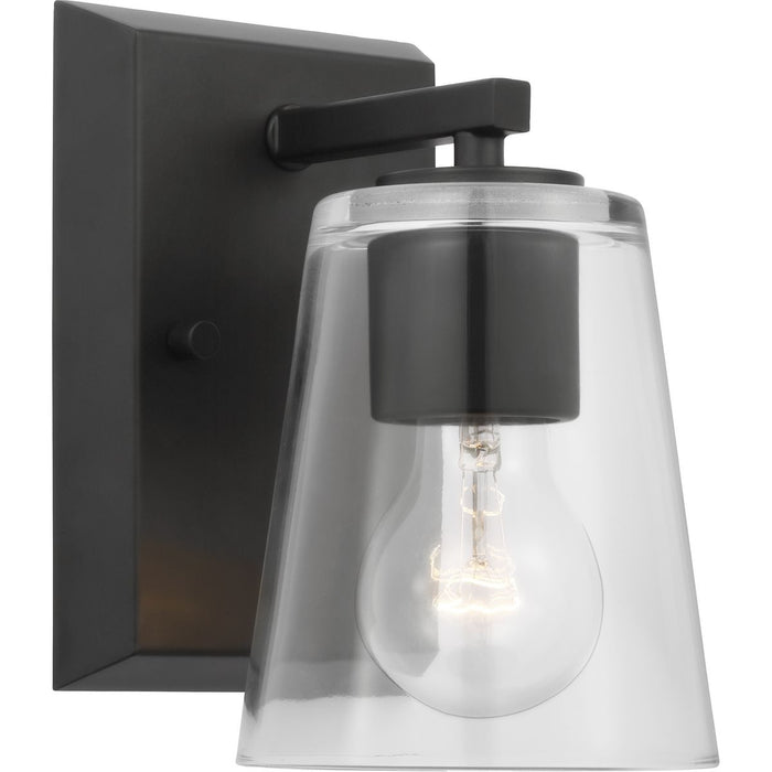 Progress Lighting Vertex Collection One-Light Bath And Vanity Fixture Matte Black (P300457-31M)