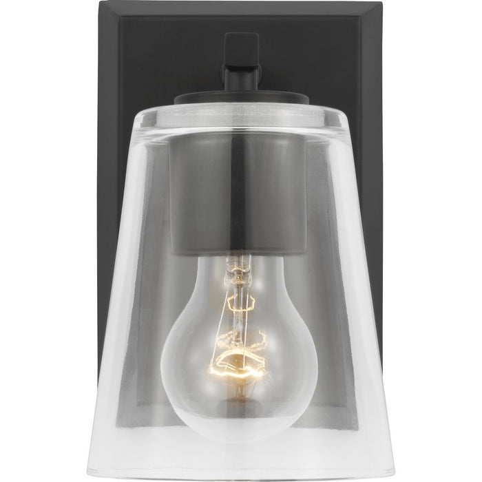 Progress Lighting Vertex Collection One-Light Bath And Vanity Fixture Matte Black (P300457-31M)