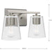 Progress Lighting Vertex Collection Two-Light Bath And Vanity Fixture Brushed Nickel (P300458-009)
