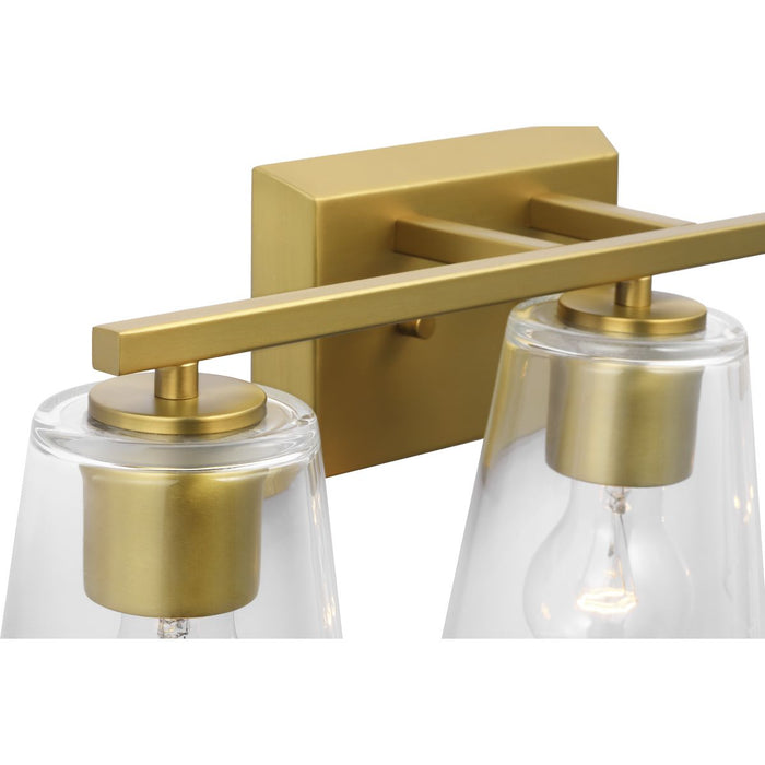 Progress Lighting Vertex Collection Three-Light Bath And Vanity Fixture Brushed Gold (P300459-191)