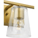 Progress Lighting Vertex Collection Three-Light Bath And Vanity Fixture Brushed Gold (P300459-191)