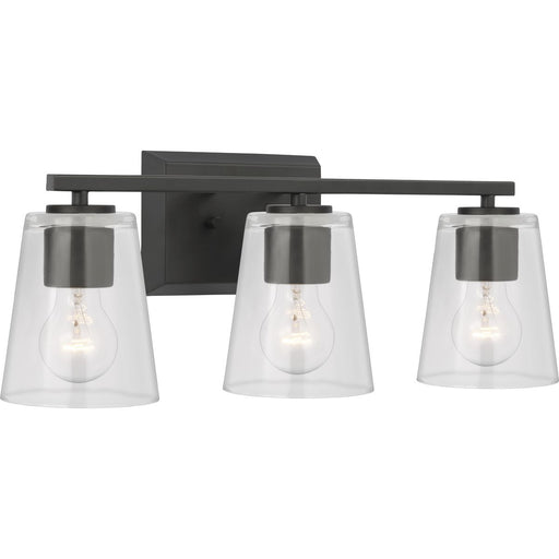 Progress Lighting Vertex Collection Three-Light Bath And Vanity Fixture Matte Black (P300459-31M)