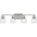 Progress Lighting Vertex Collection Four-Light Bath And Vanity Fixture Brushed Nickel (P300460-009)