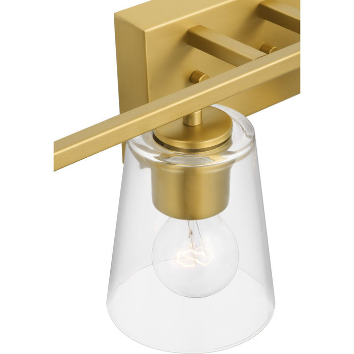 Progress Lighting Vertex Collection Four-Light Bath And Vanity Fixture Brushed Gold (P300460-191)