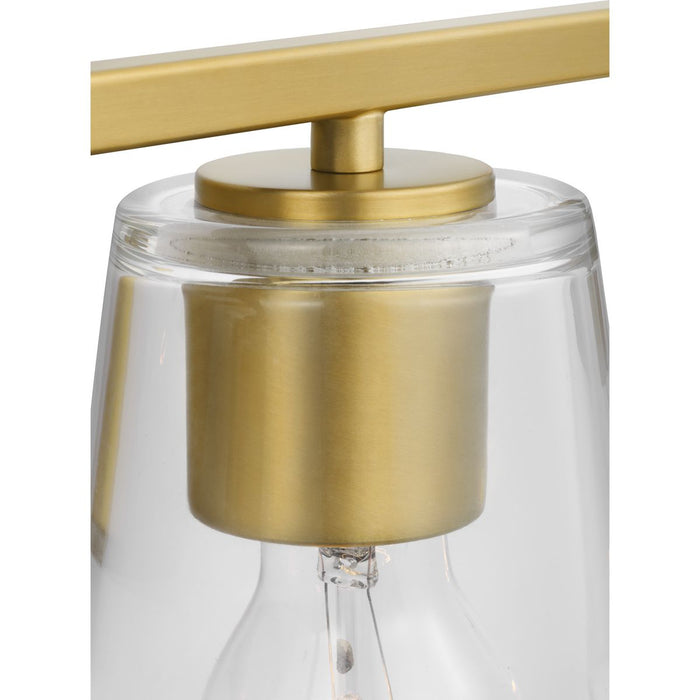 Progress Lighting Vertex Collection Four-Light Bath And Vanity Fixture Brushed Gold (P300460-191)