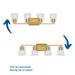 Progress Lighting Vertex Collection Four-Light Bath And Vanity Fixture Brushed Gold (P300460-191)