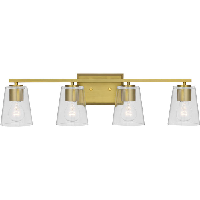 Progress Lighting Vertex Collection Four-Light Bath And Vanity Fixture Brushed Gold (P300460-191)