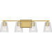 Progress Lighting Vertex Collection Four-Light Bath And Vanity Fixture Brushed Gold (P300460-191)