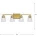 Progress Lighting Vertex Collection Four-Light Bath And Vanity Fixture Brushed Gold (P300460-191)