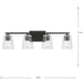 Progress Lighting Vertex Collection Four-Light Bath And Vanity Fixture Matte Black (P300460-31M)