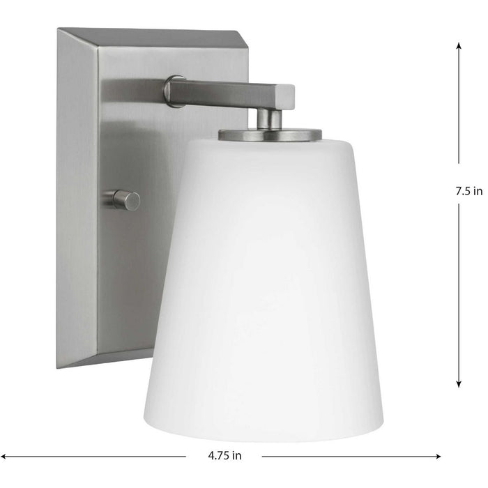 Progress Lighting Vertex Collection One-Light Bath And Vanity Fixture Brushed Nickel (P300461-009)