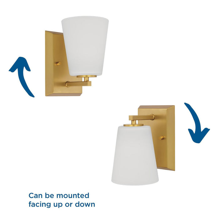 Progress Lighting Vertex Collection One-Light Bath And Vanity Fixture Brushed Gold (P300461-191)