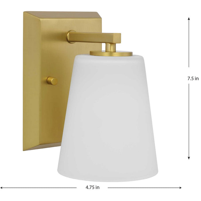 Progress Lighting Vertex Collection One-Light Bath And Vanity Fixture Brushed Gold (P300461-191)