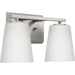 Progress Lighting Vertex Collection Two-Light Bath And Vanity Fixture Brushed Nickel (P300462-009)