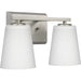 Progress Lighting Vertex Collection Two-Light Bath And Vanity Fixture Brushed Nickel (P300462-009)