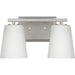 Progress Lighting Vertex Collection Two-Light Bath And Vanity Fixture Brushed Nickel (P300462-009)